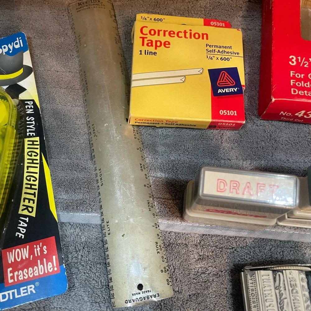 Office Supplies Bundle with Scissors and Labels